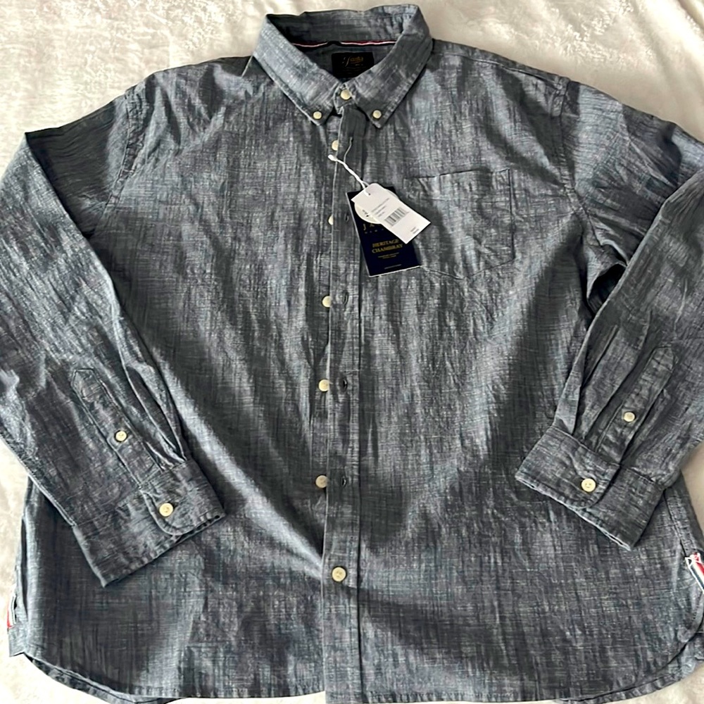 Casual grey button down XL